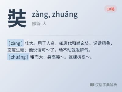 奘字怎么读