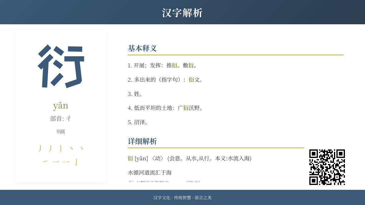 掌握“衍”字正确读音yǎn的5个关键技巧与9种常见用法解析