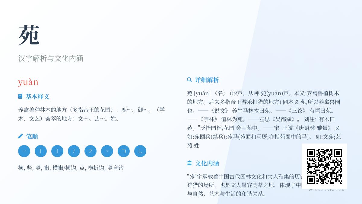 5个关键点掌握”苑”字正确读音与含义 从拼音到组词全面解析