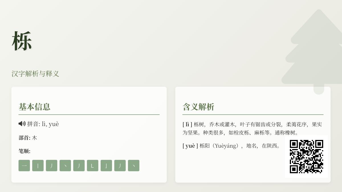 栎字怎么读两种发音 栎树与栎阳的历史文化解析