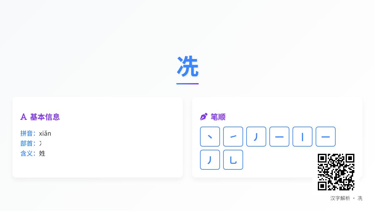 冼字怎么读正确 姓氏冼的拼音笔顺与历史文化解析