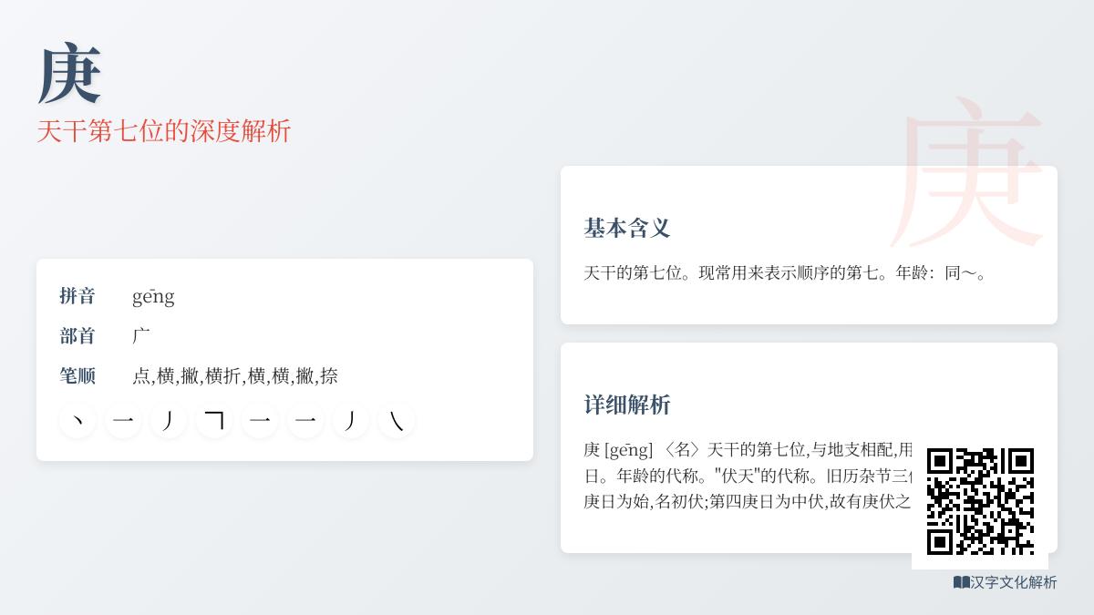 掌握汉字”庚”的正确读音gēng及其7大文化含义与实用组词技巧