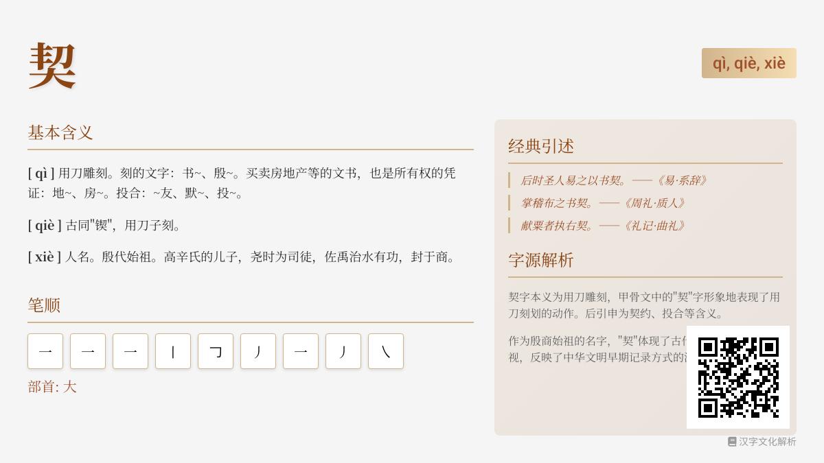 揭秘契字三音之谜 从甲骨文到现代契约的9笔演变与5大成语典故