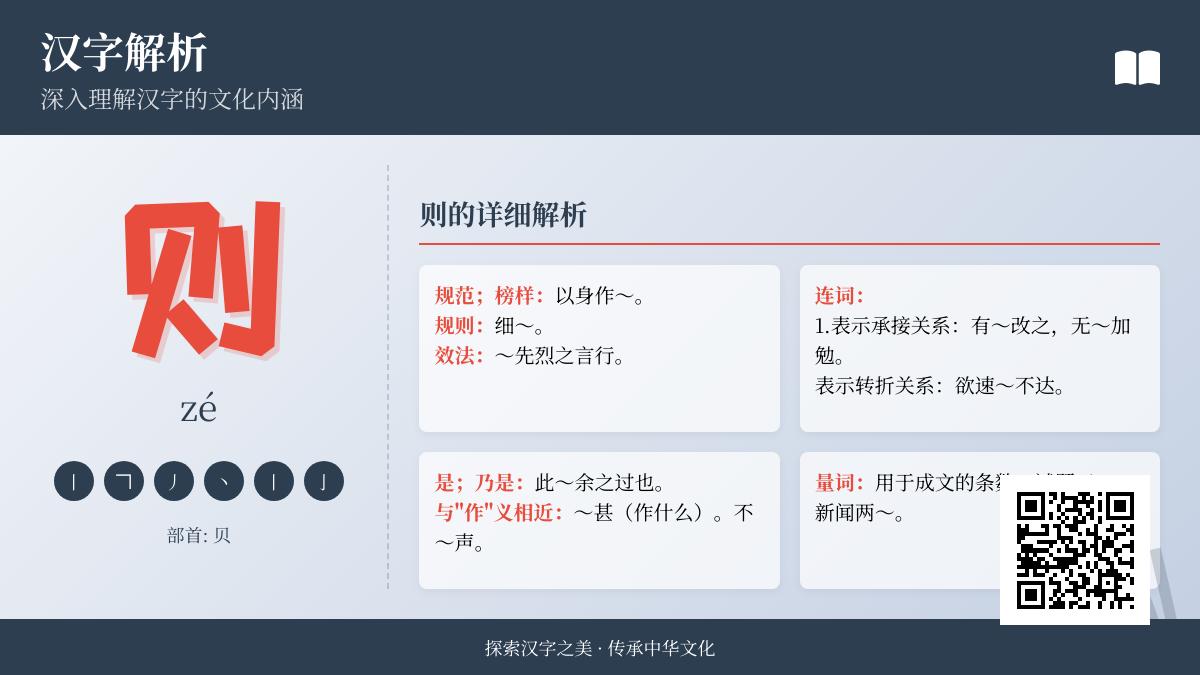 掌握汉字”则”的6种用法 从拼音笔顺到成语解析