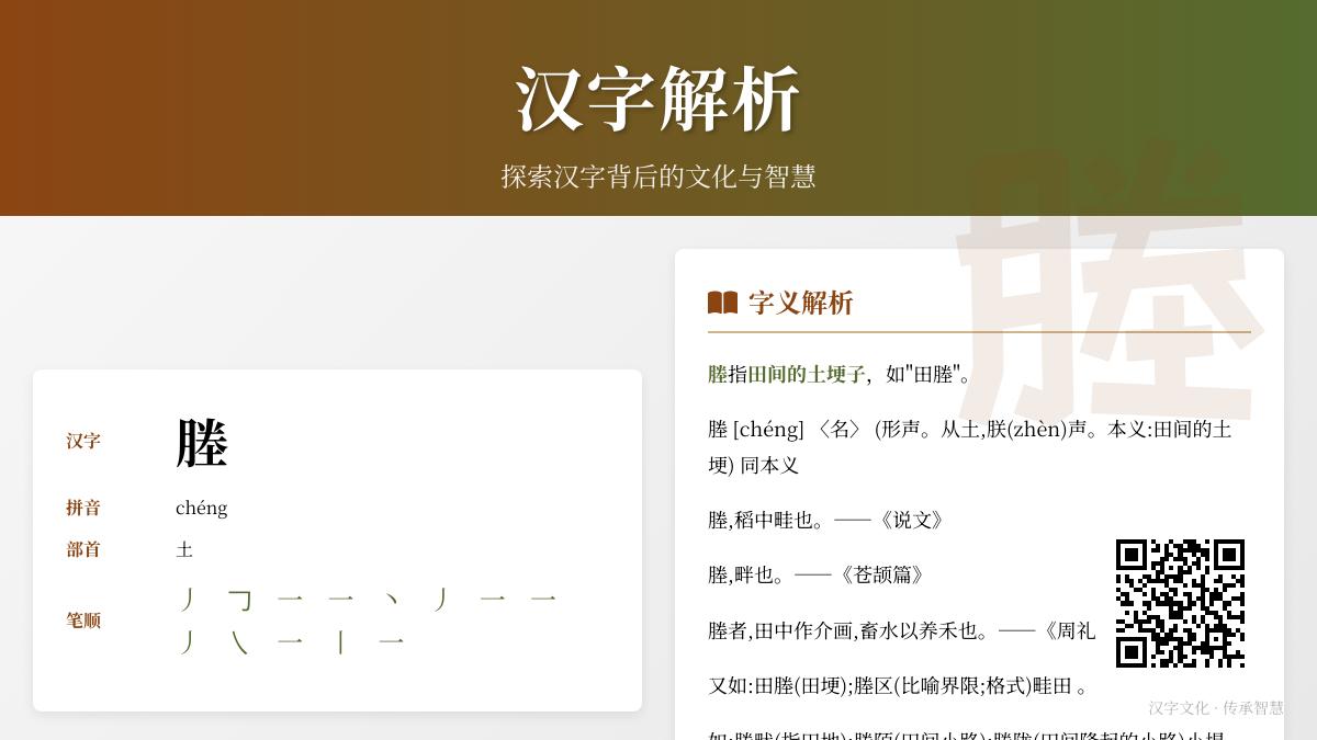 塍字怎么读正确发音 解析田间土埂的汉字含义与书写笔顺