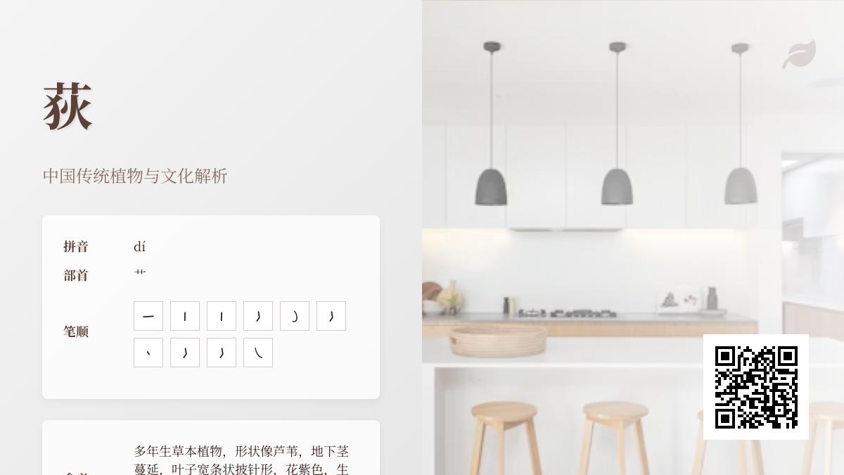 荻怎么读