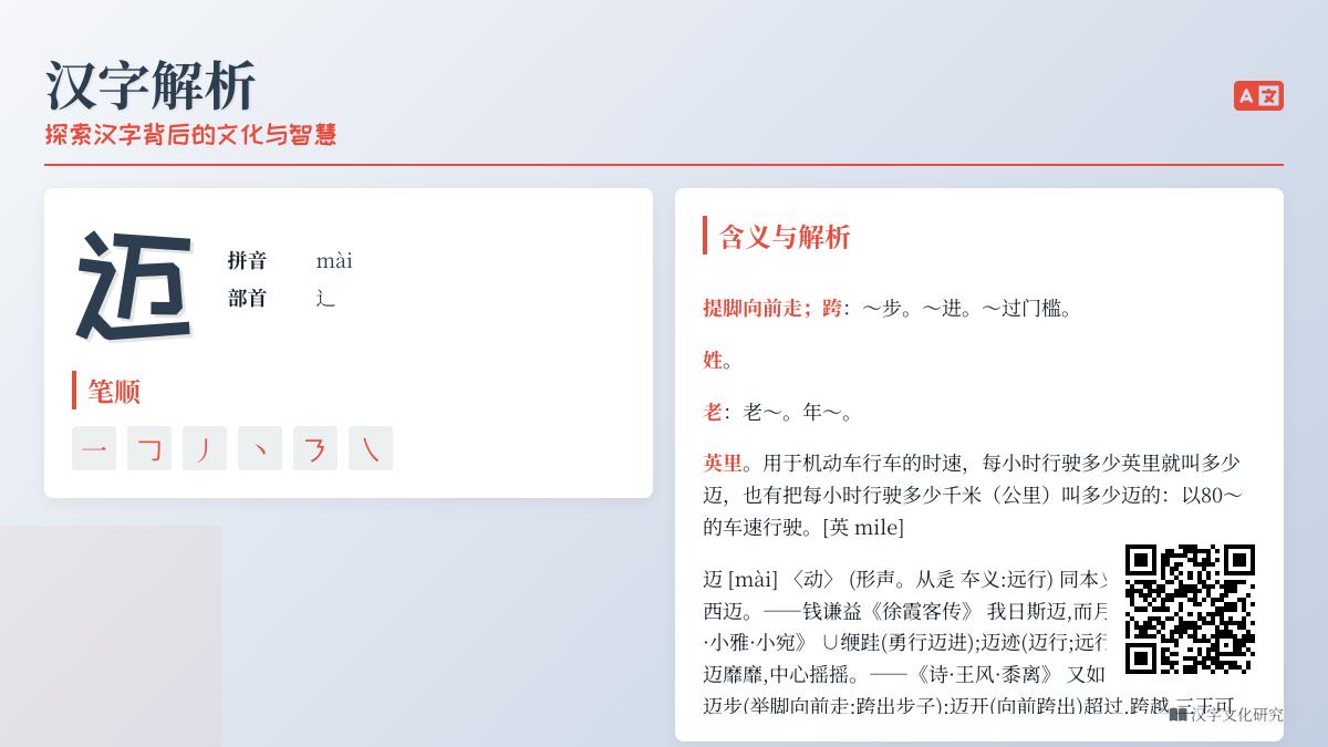 迈的拼音