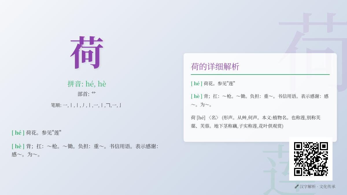 荷的拼音
