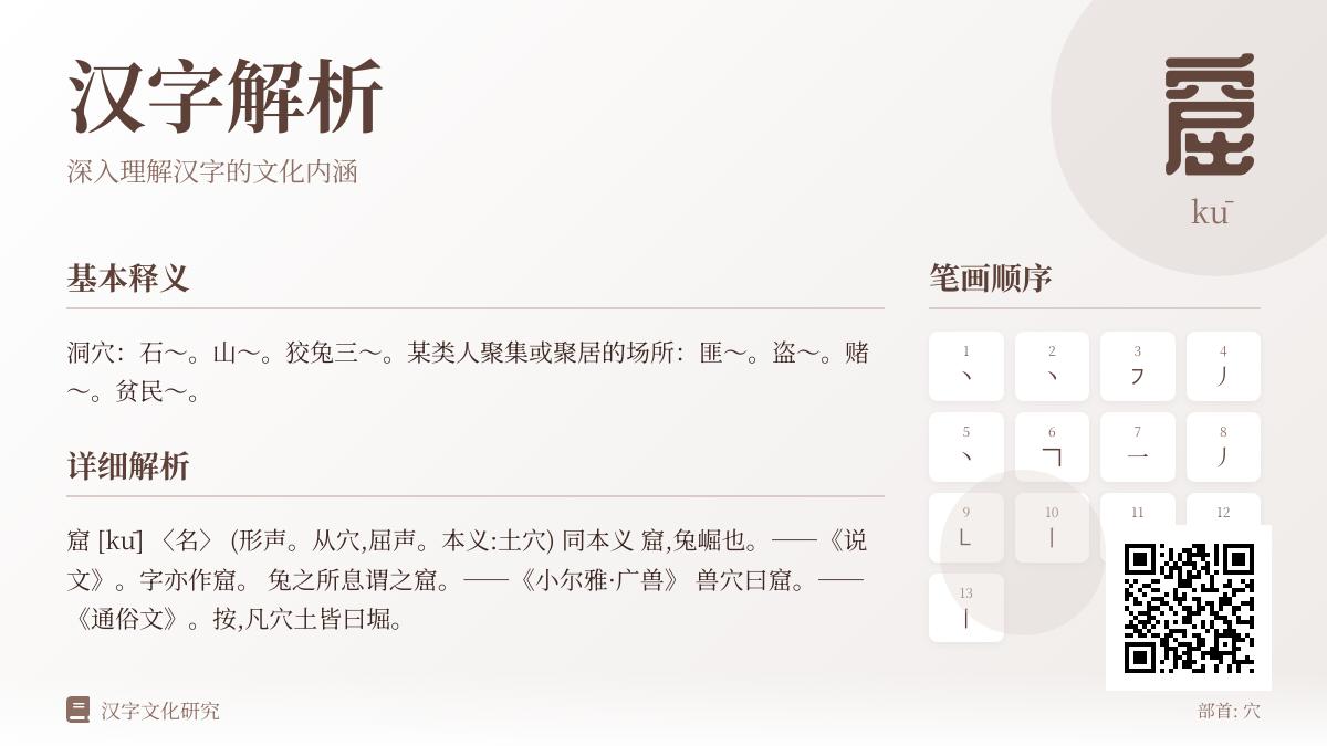 窟怎么读