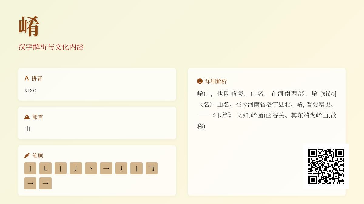 崤怎么读