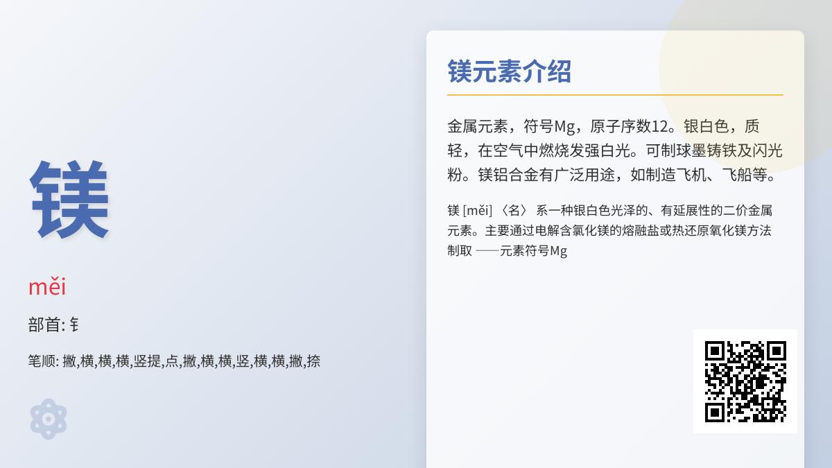 镁怎么读