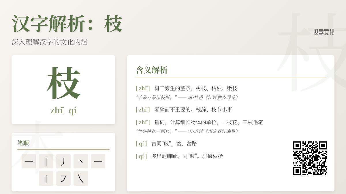 枝的拼音