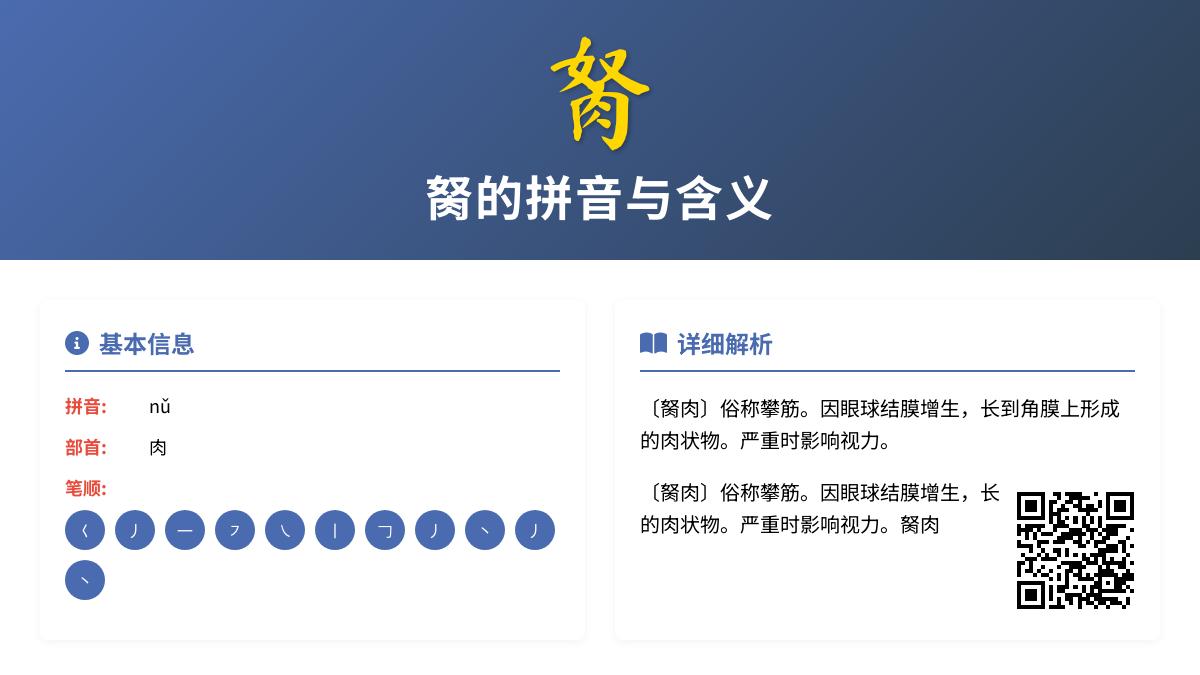 胬怎么读