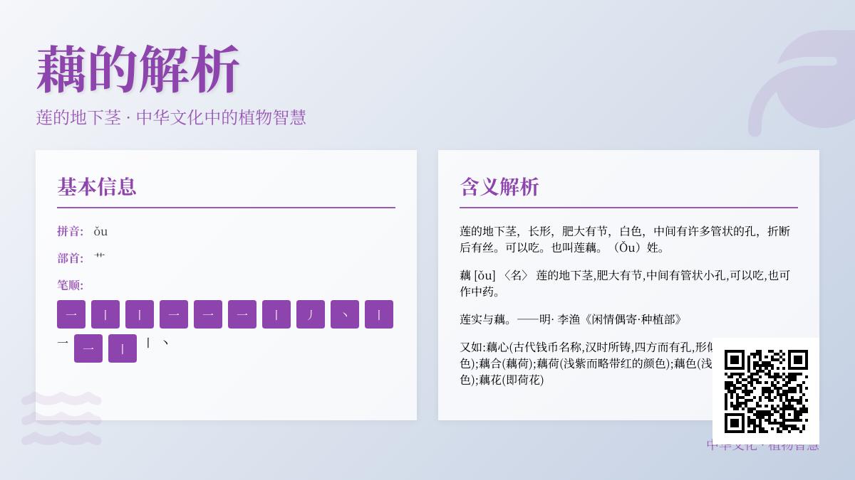 藕的拼音