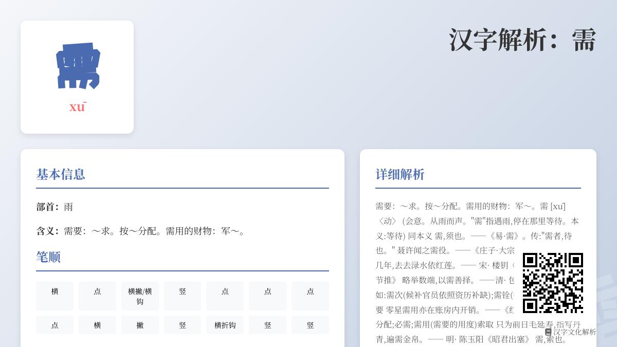 需的拼音