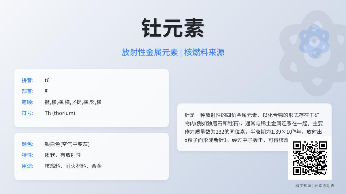 钍怎么读