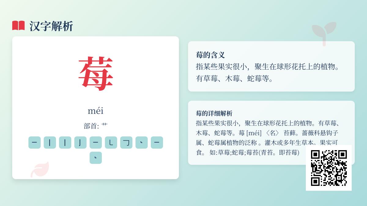 莓怎么读