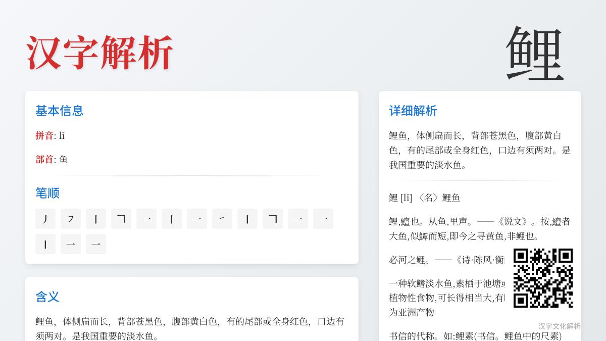 鲤怎么读