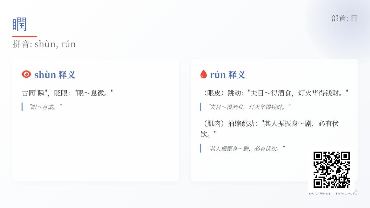 瞤怎么读
