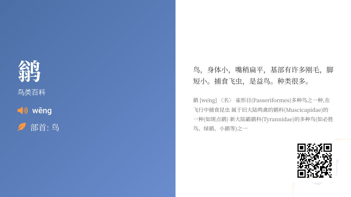鹟怎么读