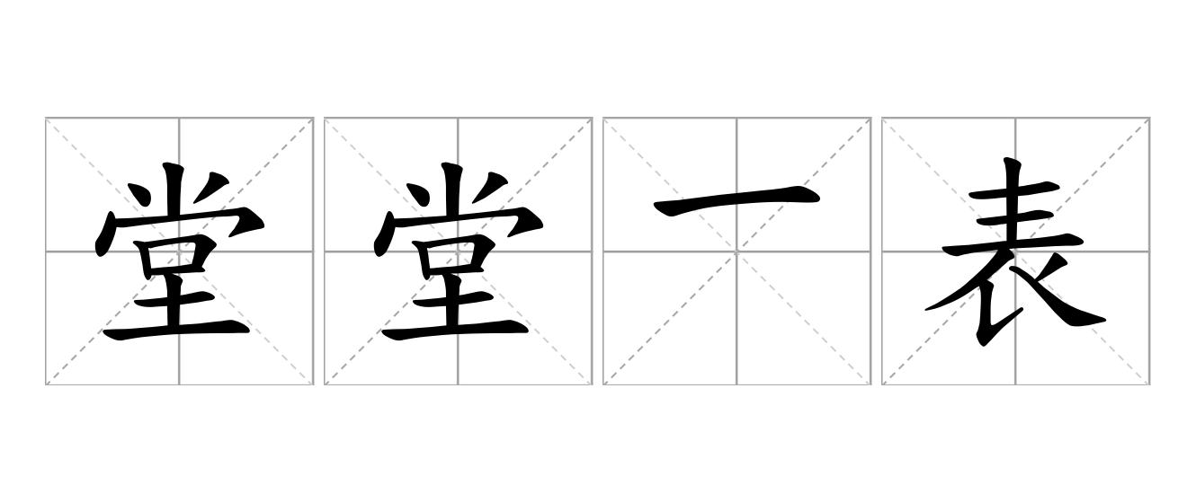 堂堂一表是什么意思