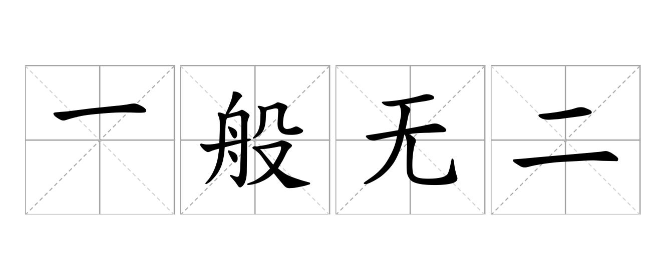 一般无二是什么意思