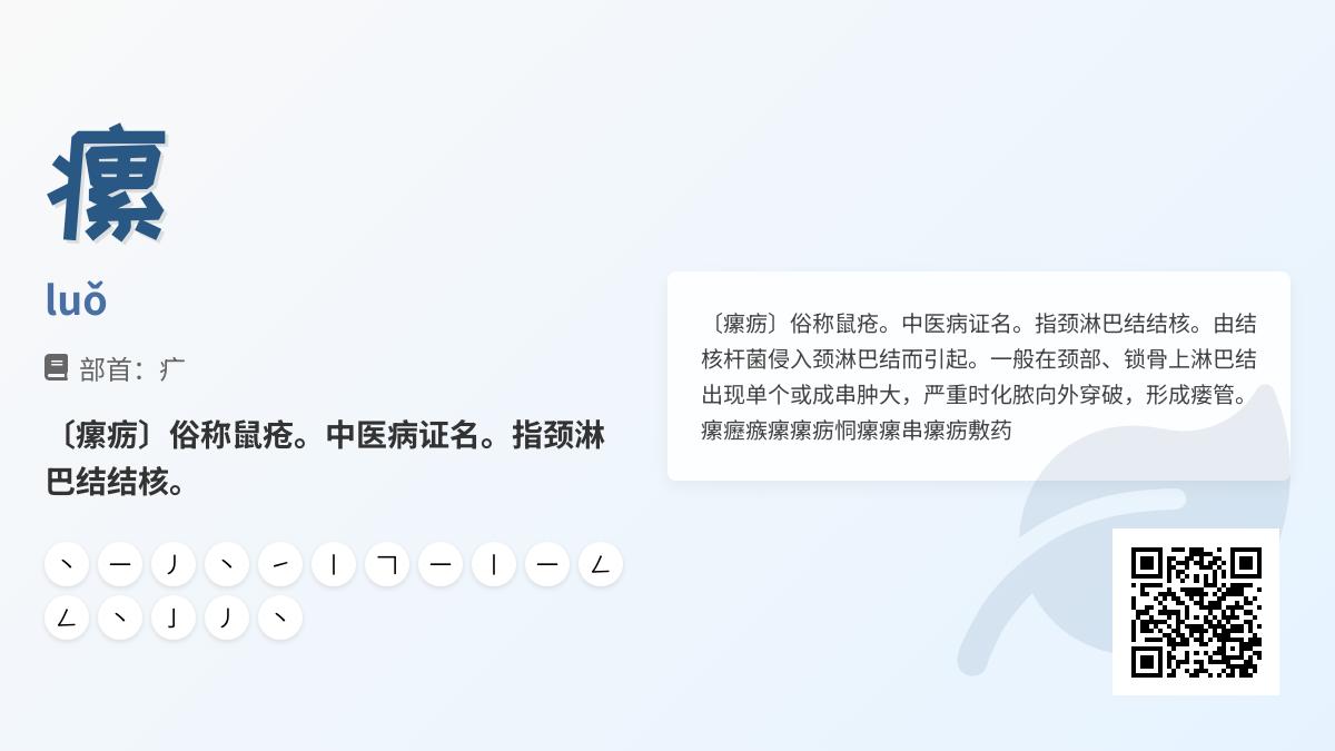 瘰的拼音