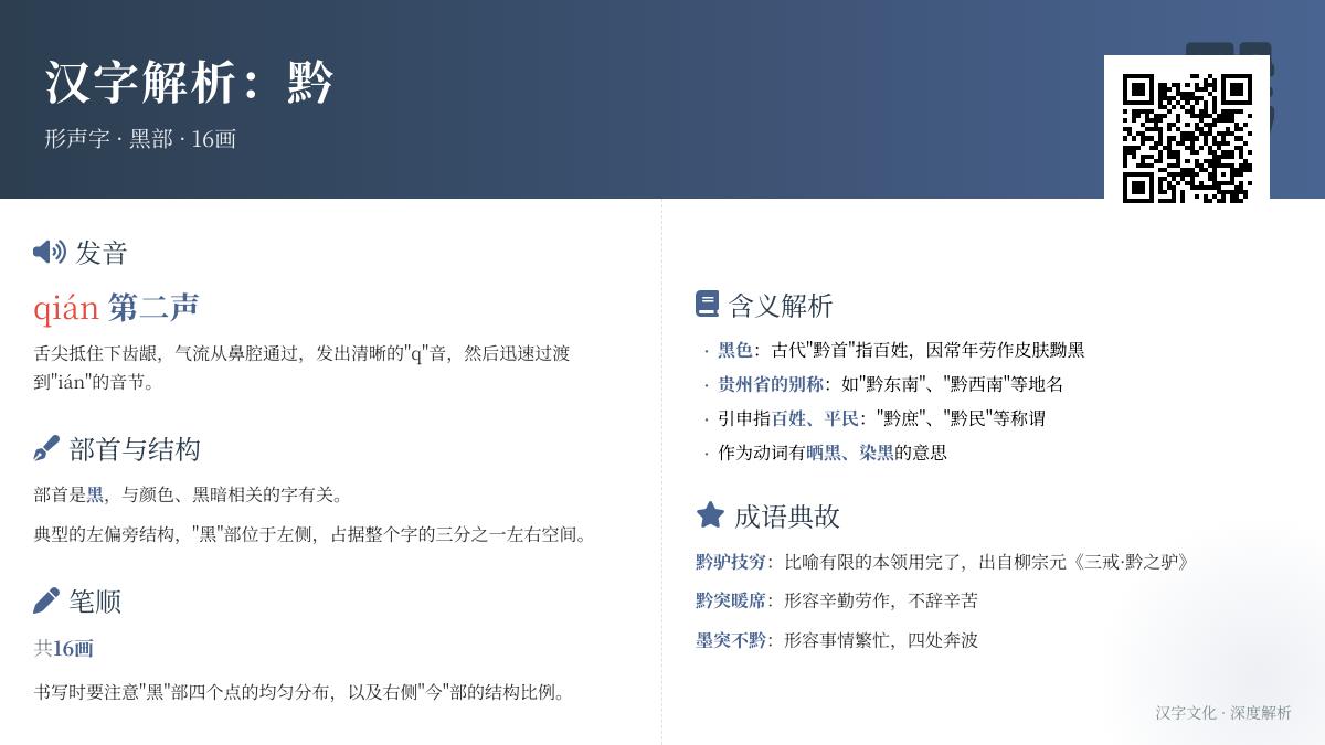 黔字正确读音与书写技巧 3分钟掌握贵州简称的发音笔顺及成语典故