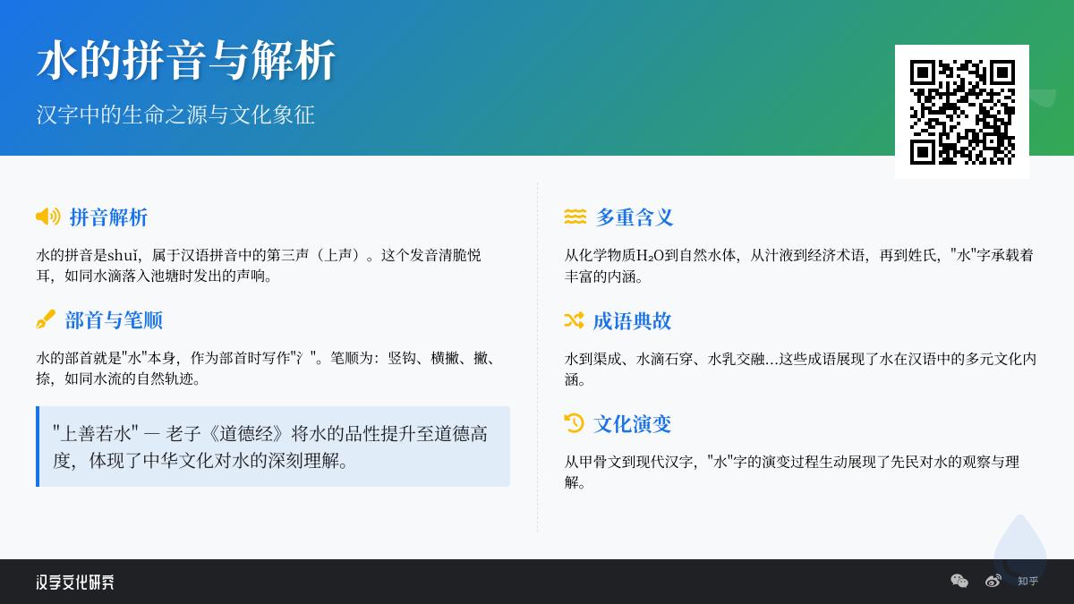 水的正确拼音读法是什么 解析汉字水的发音笔顺与10个成语