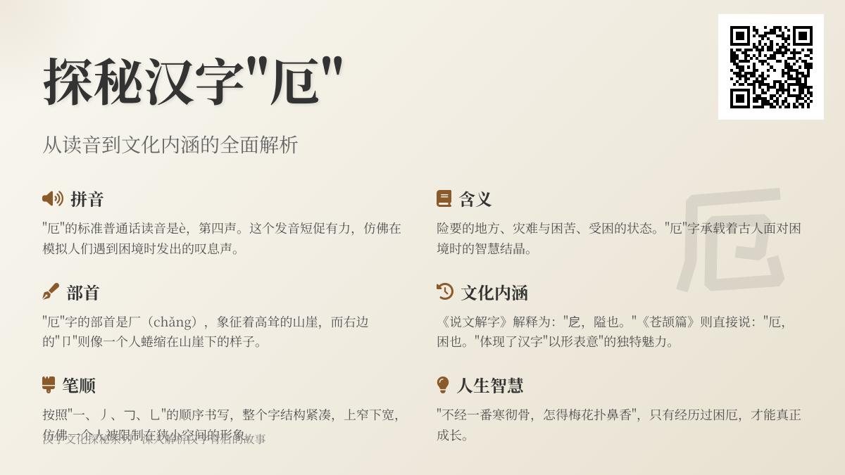 5个关键点全面解析汉字”厄”的读音写法与文化内涵