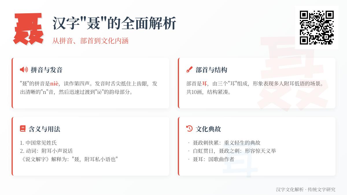 “聂”字怎么读？掌握niè的正确发音、10画笔顺及姓氏历史解析