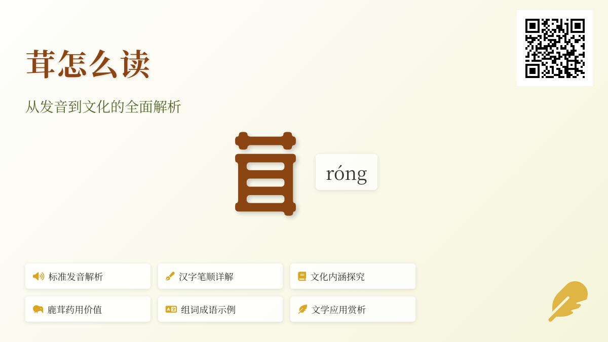 掌握”茸”字正确发音与书写 了解鹿茸文化及组词造句技巧