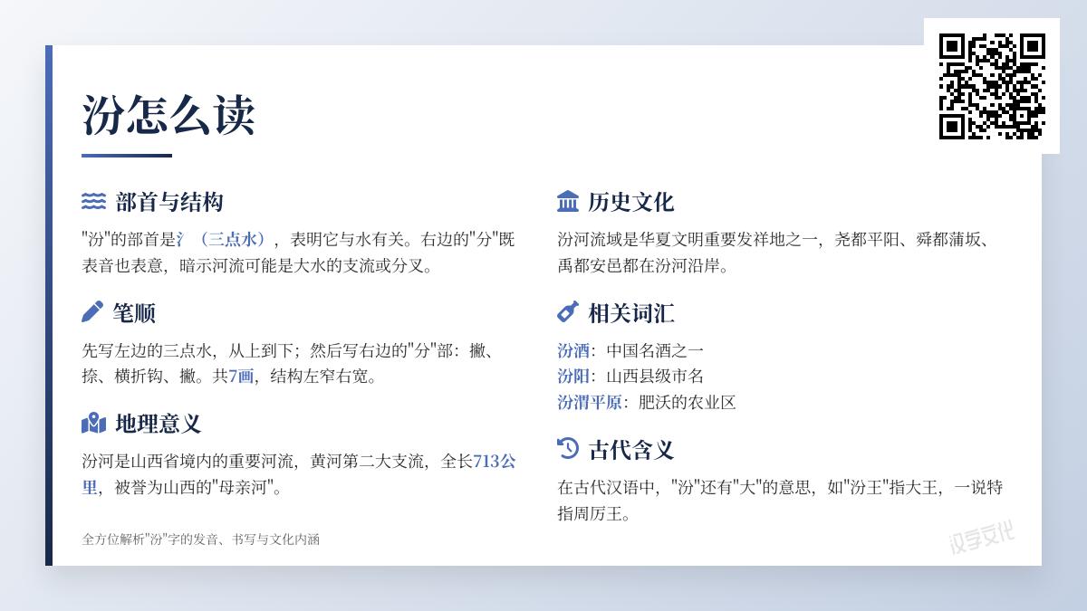 5个关键点教你正确读写“汾”字并了解其历史文化内涵