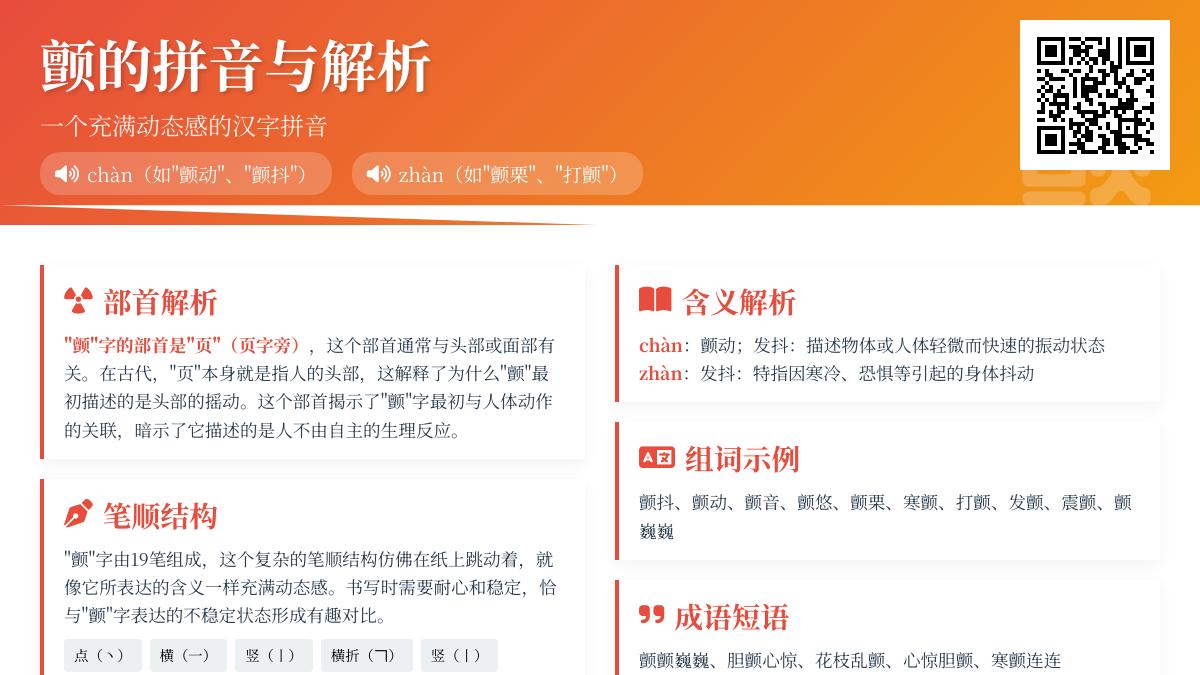 颤字怎么读？掌握19笔正确写法与两种发音技巧