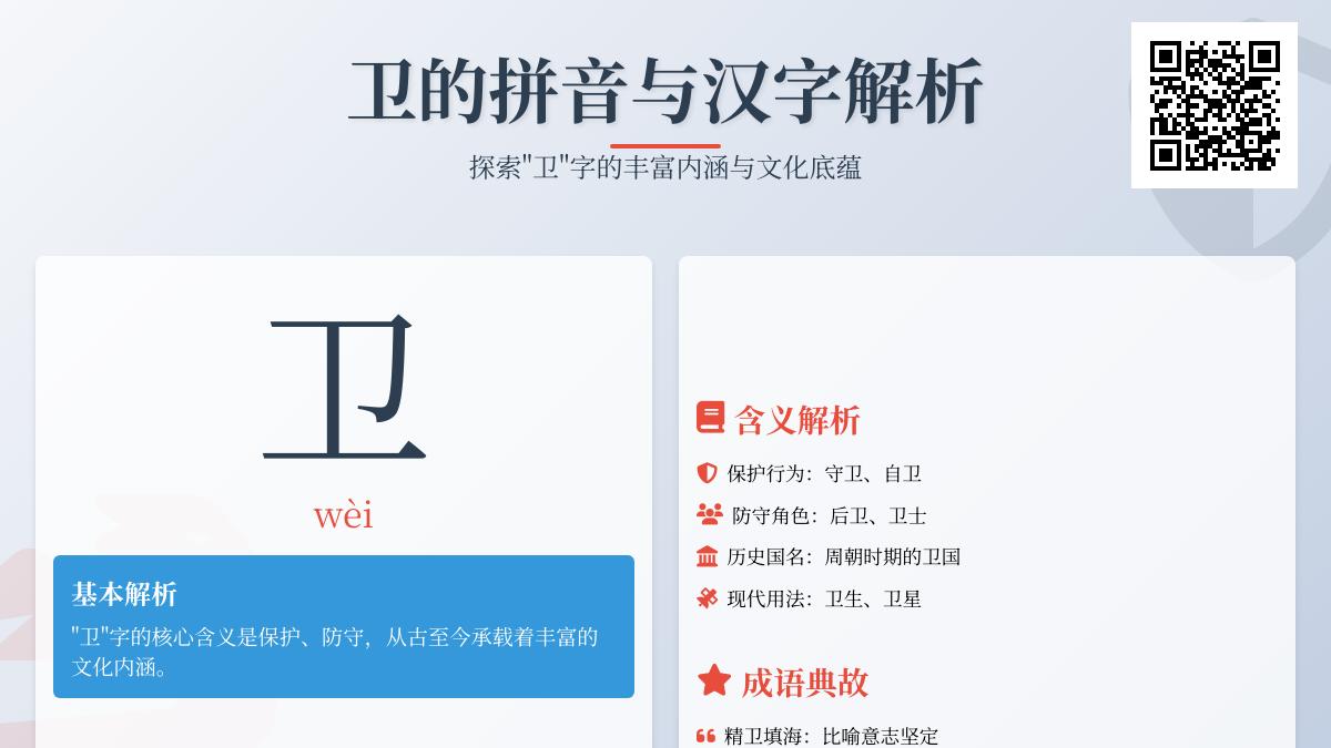 卫怎么读 3分钟掌握wèi的正确发音与汉字解析