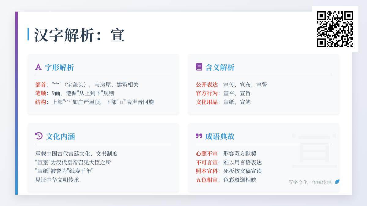 宣怎么读 掌握宣字正确拼音xuān及9笔书写顺序