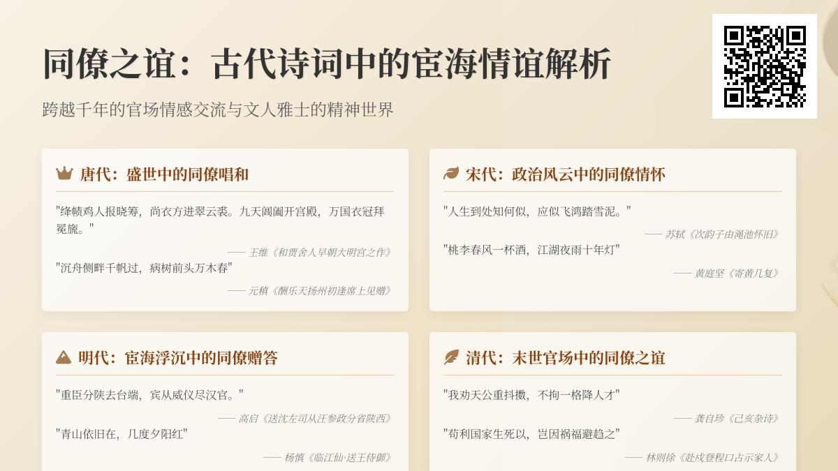 古代诗词中的同僚情谊解析 关于宦海沉浮的10首经典诗词赏析