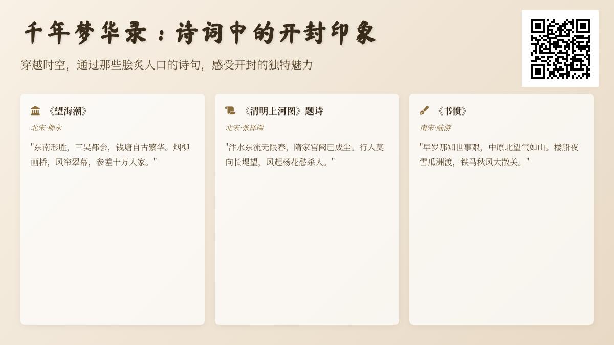 10首描写开封的经典诗词 带你领略千年古都的繁华与沧桑
