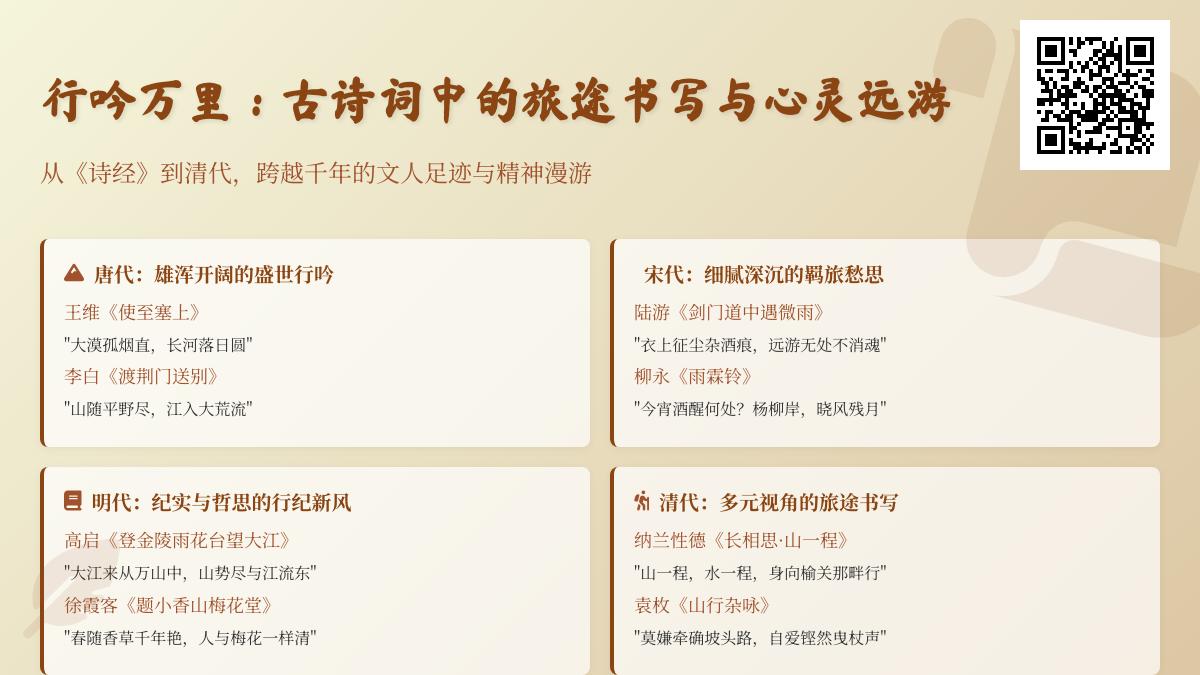 10首关于旅途的经典古诗词 感受古人行吟万里的心灵远游
