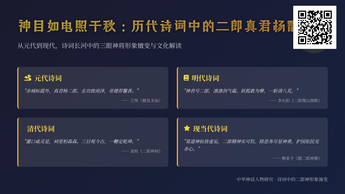 历代诗词如何描绘二郎神杨戬 从元代到现代的30首经典诗作赏析