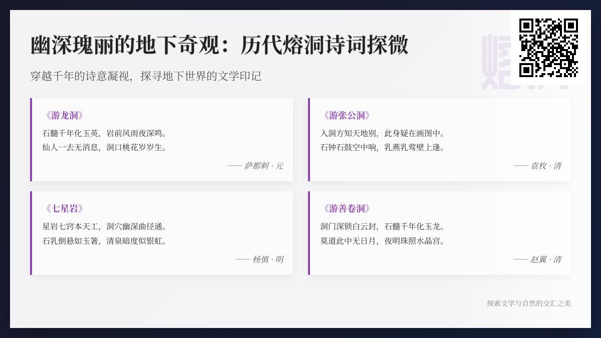 历代熔洞诗词精选 探寻地下奇观中的50首经典诗句