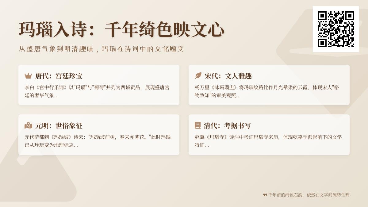 中国古代诗词中的玛瑙意象演变 从盛唐到明清的20首经典赏析