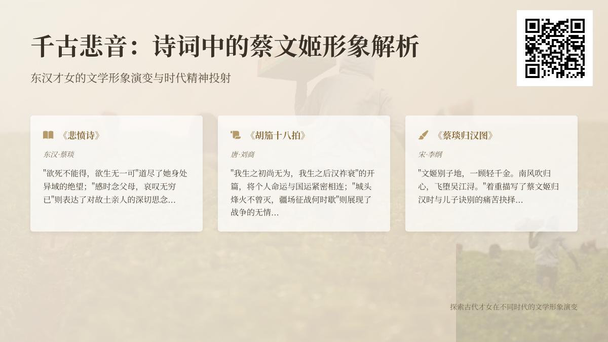 10首关于蔡文姬的经典诗词解析 从《悲愤诗》到《胡笳十八拍》看才女命运