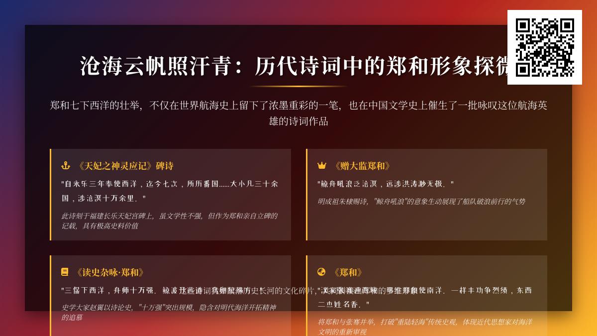描写郑和的诗词