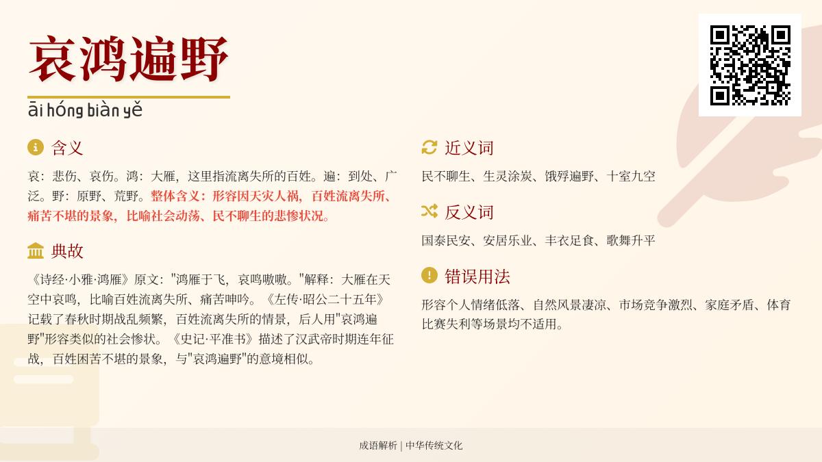5个关键点解析哀鸿遍野的典故含义与正确用法