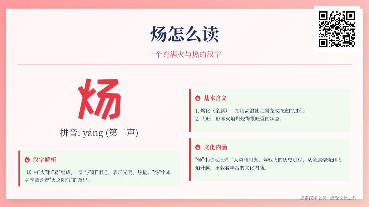 5个关键点教你正确读写”炀”字并掌握其火热的汉字文化内涵