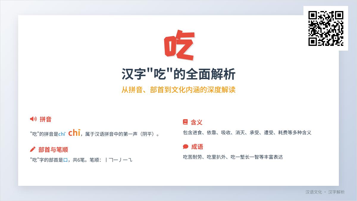 掌握汉字”吃”的6种含义 从拼音笔顺到成语用法全解析