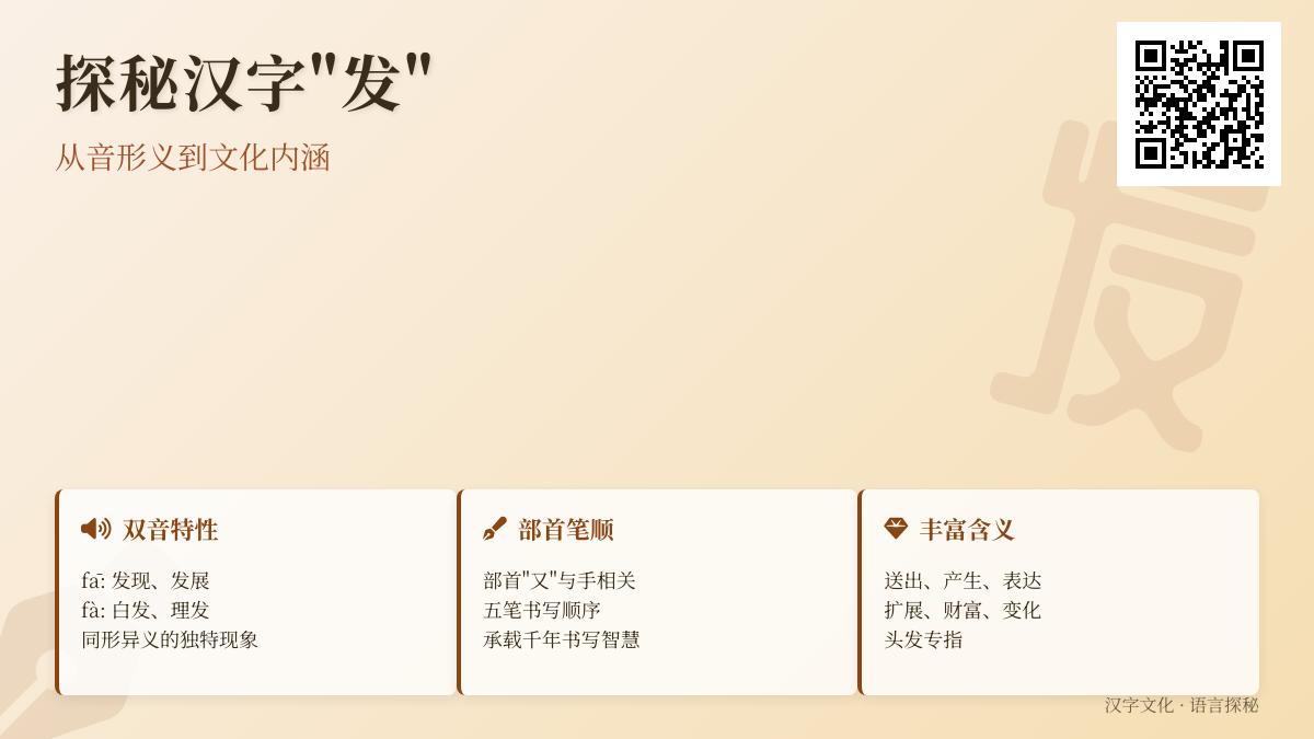 汉字”发”的拼音、笔顺与10种常见用法解析