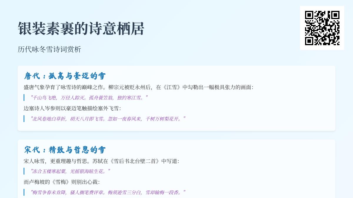 历代咏冬雪诗词赏析 感受唐诗宋词中的雪景意境与文人情怀