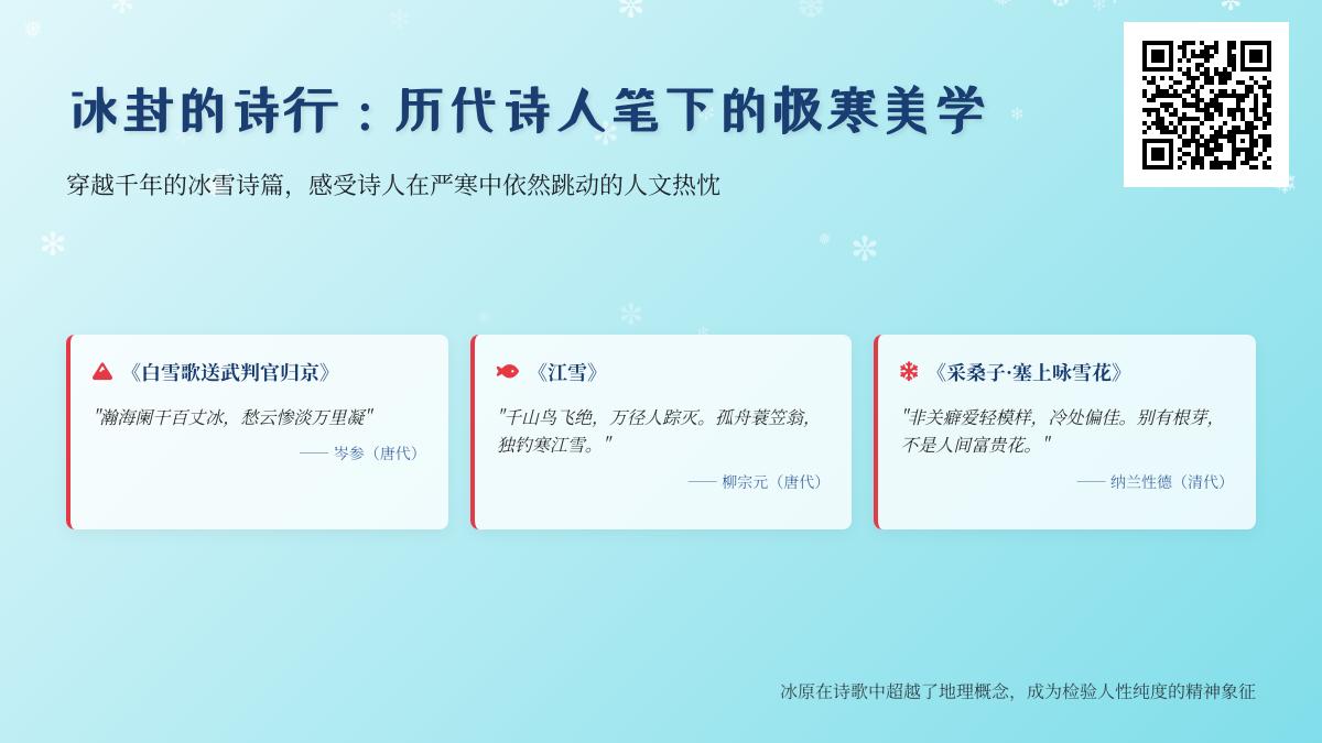 10首描写冰原的经典诗词 探索中国诗歌中的极寒美学与生命哲思